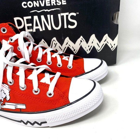 Converse Chuck Taylor All Star Peanuts Snoopy High Red Men’s Size Canvas A02573F - Picture 8 of 10